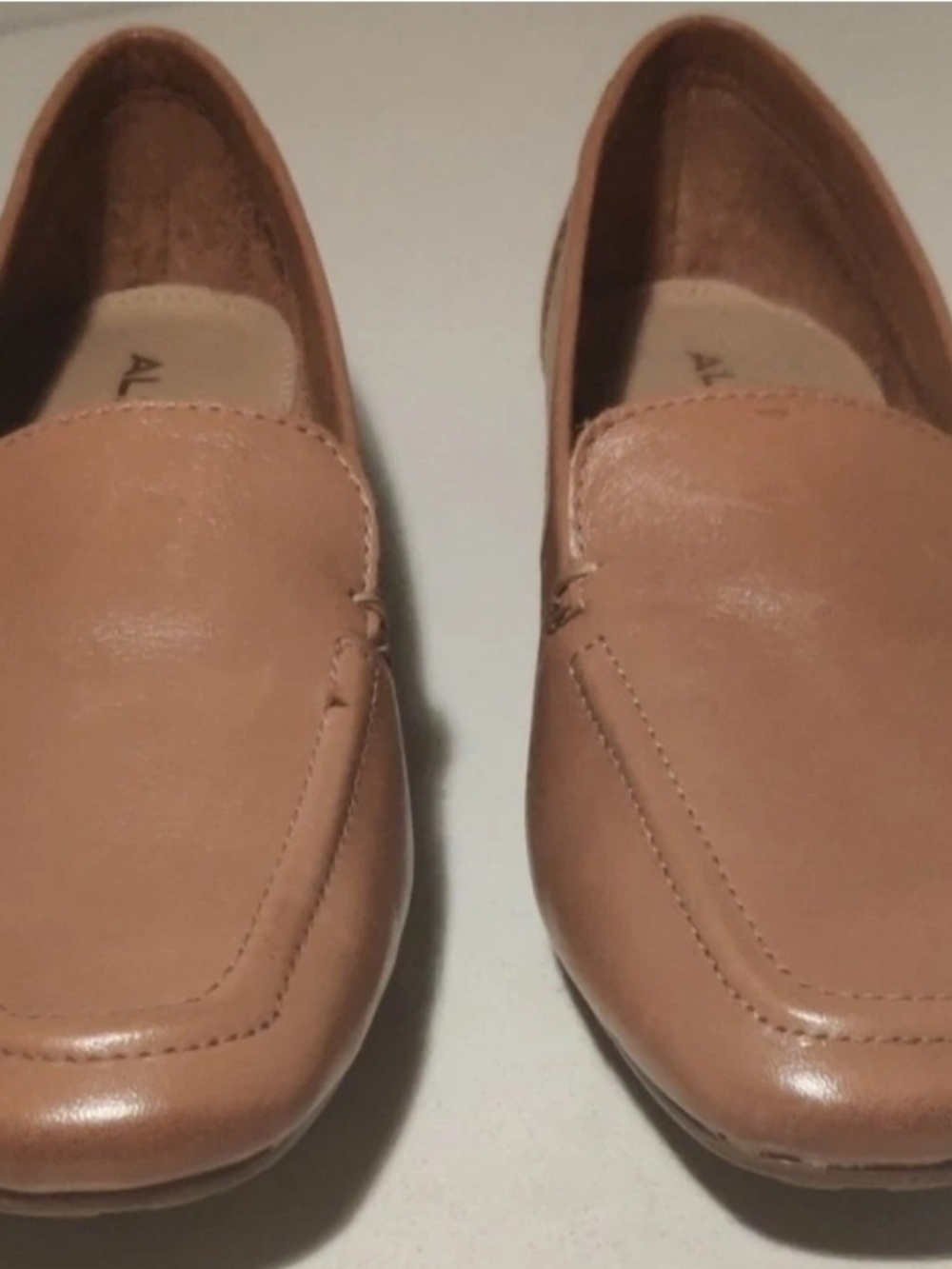 Aldo Womens 36/6 Cognac Color Leather Flats New No Box